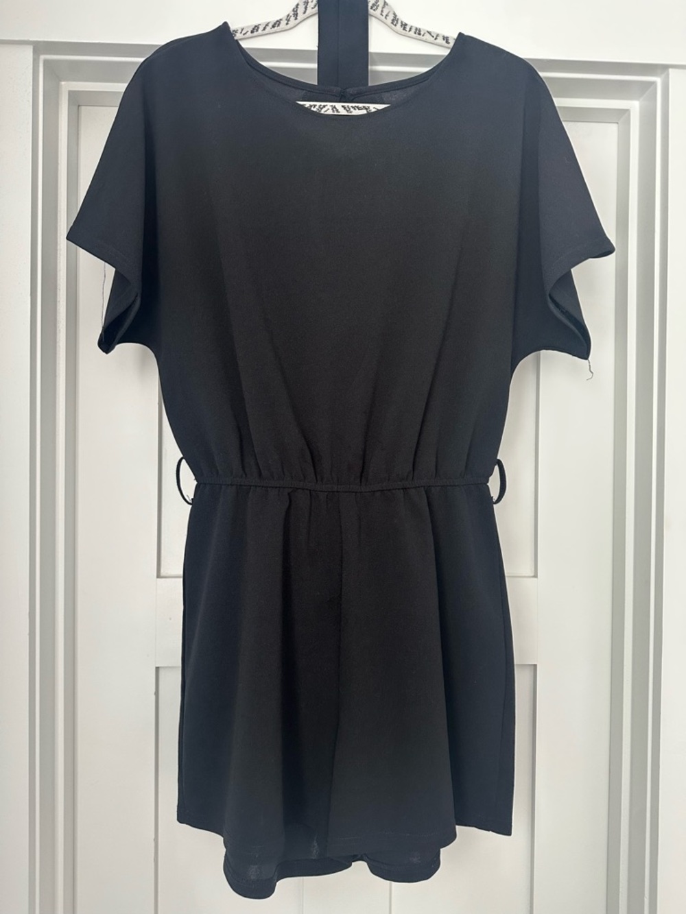 Black Short Sleeve Romper